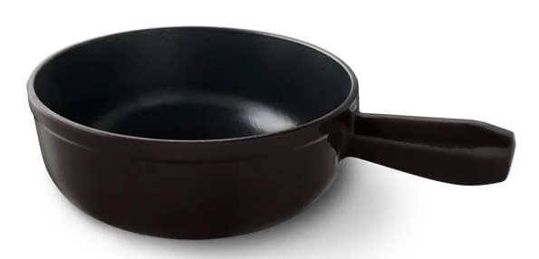 Kisag LENK Cheese Fondue Caquelon for 4-6 People, Diameter 20 cm, 2 L, Enamelled Cast Iron Pot with Side Handle, Cheese Fondue Pot Induction & All Types of Cookers, Oven Safe up to 250 °C, Swiss - Image 1