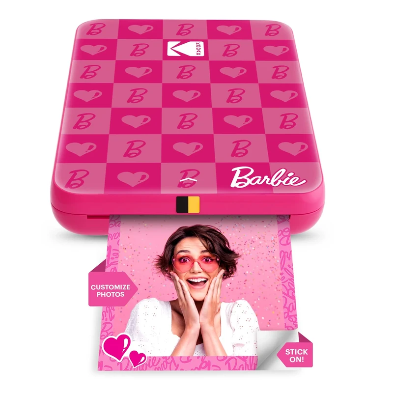 KODAK x Barbie Instant Smartphone Barbie Photo Printer - Portable, Color, Wireless - Zink 2x3” Sticky-Back Photos - Print from iOS & Android Devices with Fun Editing App - Iconic Style