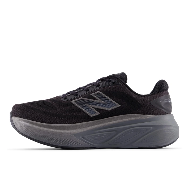 New Balance Men's Fresh Foam X More v6 Running Shoes, Black/Castlerock/Black Metallic, 11.5/M