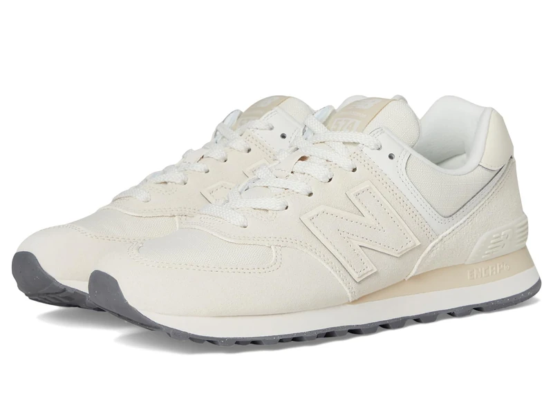 NEW BALANCE Womens 574 Sneaker, Linen, 4.5 UK