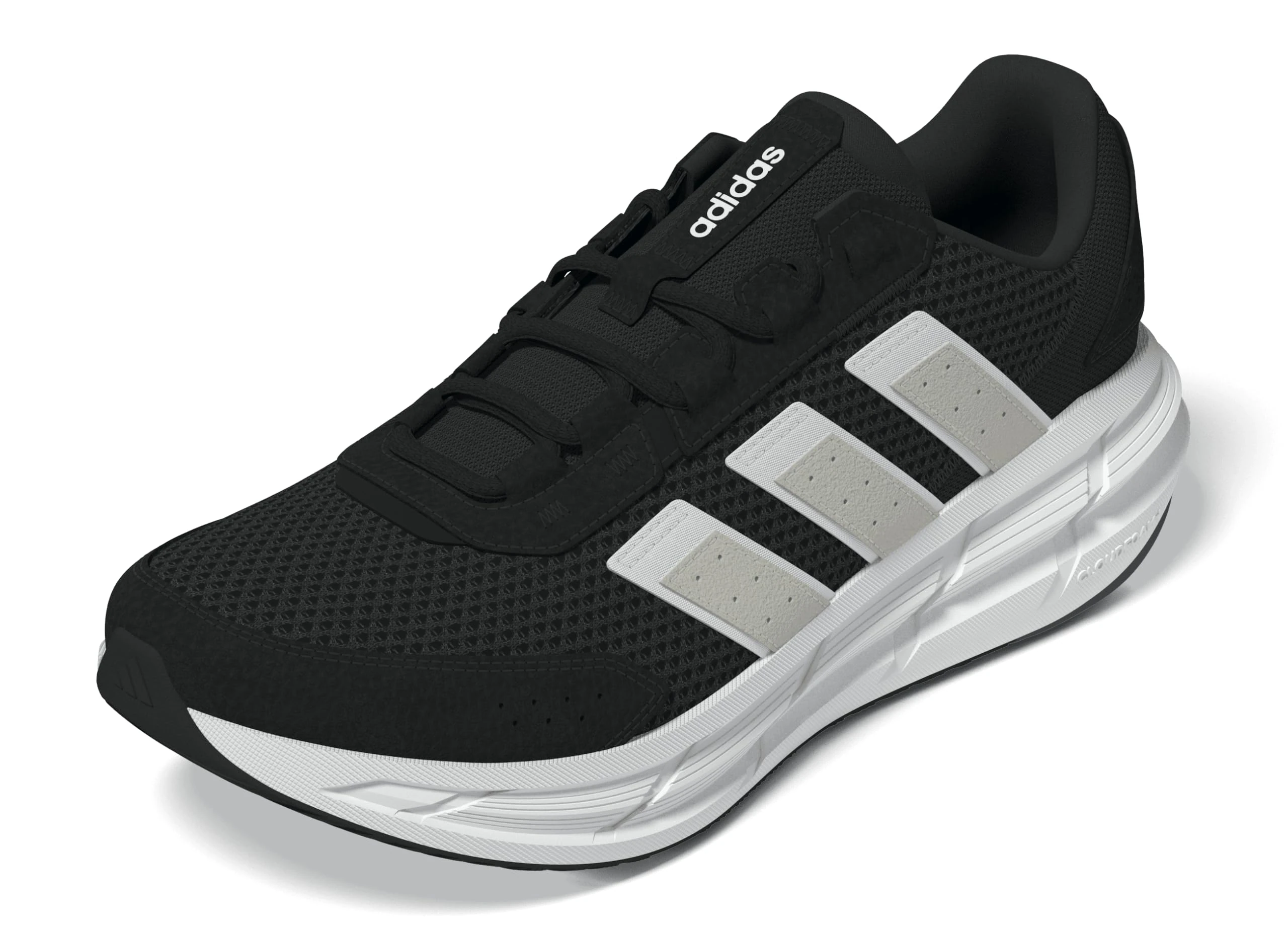adidas Men's Astrastar Sneaker, Black/White/Grey, 8 UK
