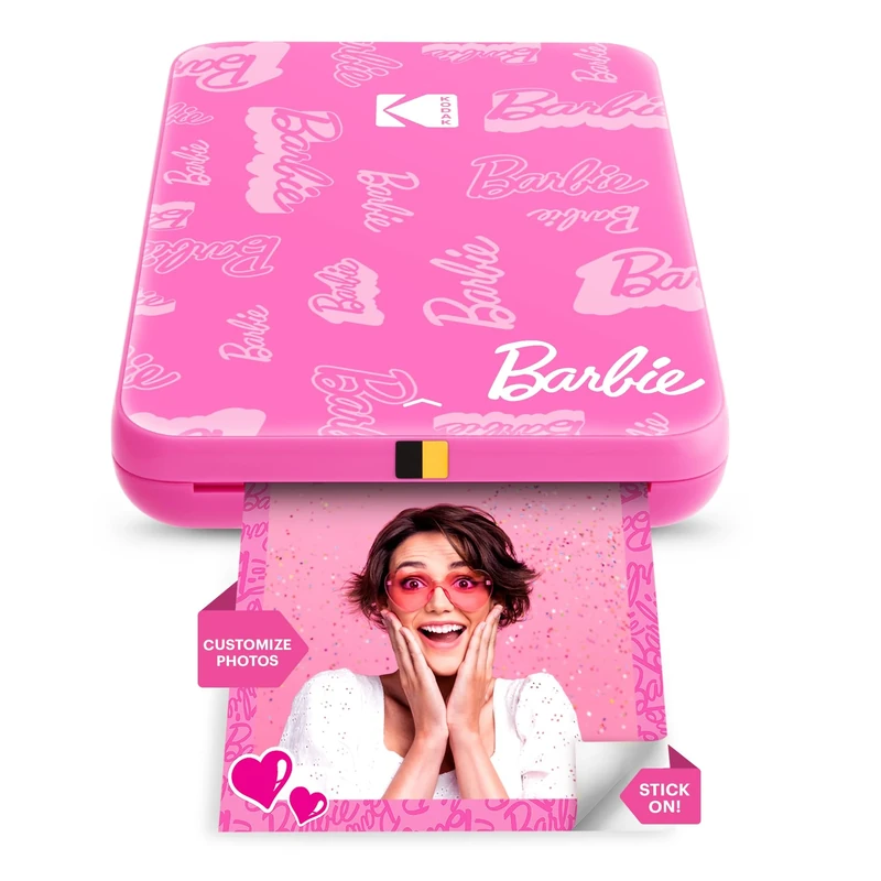 KODAK x Barbie Instant Smartphone Barbie Photo Printer - Portable, Color, Wireless - Zink 2x3” Sticky-Back Photos - Print from iOS & Android Devices with Fun Editing App -Signature Style