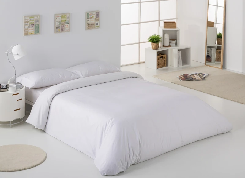 White Cotton Nordic Footprint – Cama de 105 (1 Piece) – 100% Cotton – 200 Hilos. Gramage: 125 - Image 1