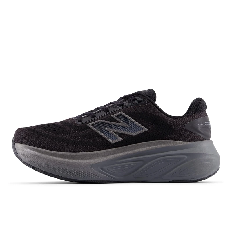New Balance Men's Fresh Foam X More v6 Running Shoes, Black/Castlerock/Black Metallic, 10/M