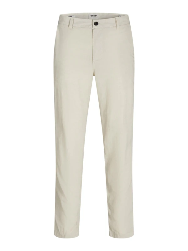 JACK & JONES Male Chino Trousers Tapered Fit Chino Trousers, Feather Gray, 38 W/34 L - Image 1