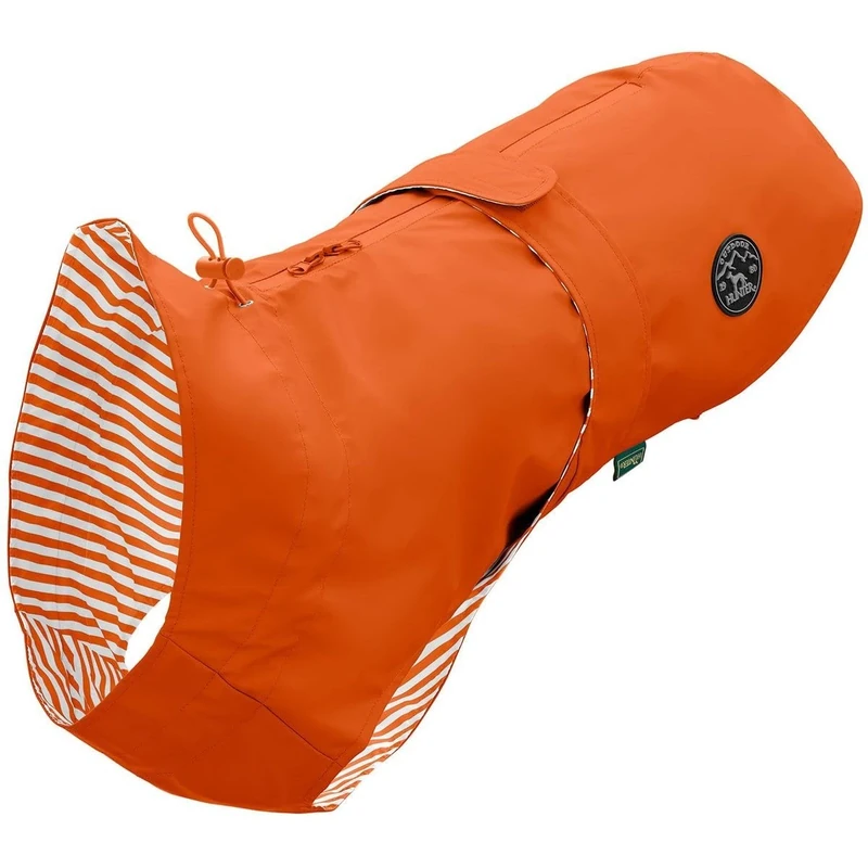 Hunter Milford Dog Raincoat, Colour: Orange, Ergonomic Fit for Optimal Protection, Individually Adjustable, Zip for Harness Carrier, Easy to Clean & Washable at 30 °C, Size: 80