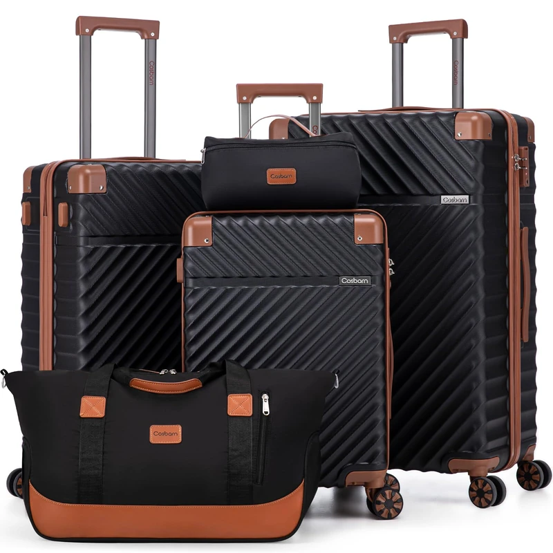 Luggage Sets 5 Piece Suitcases with Wheels, Suitcase Set ABS Hard Case Luggage with TSA Lock Spinner Wheels Durable Travel Luggage