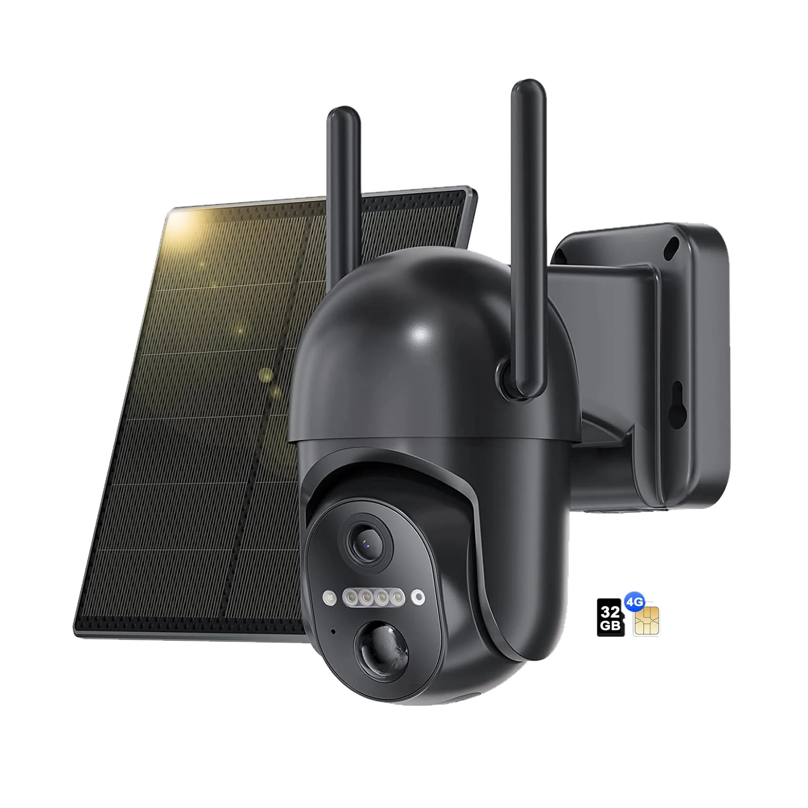 4G LTE Security Camera Outdoor Wireless, No WIFI Security Camera Outdoor, Solar Wireless CCTV Camera with PIR Motion Detection, 4G Camera with 2K HD PTZ Night Vision, IP66