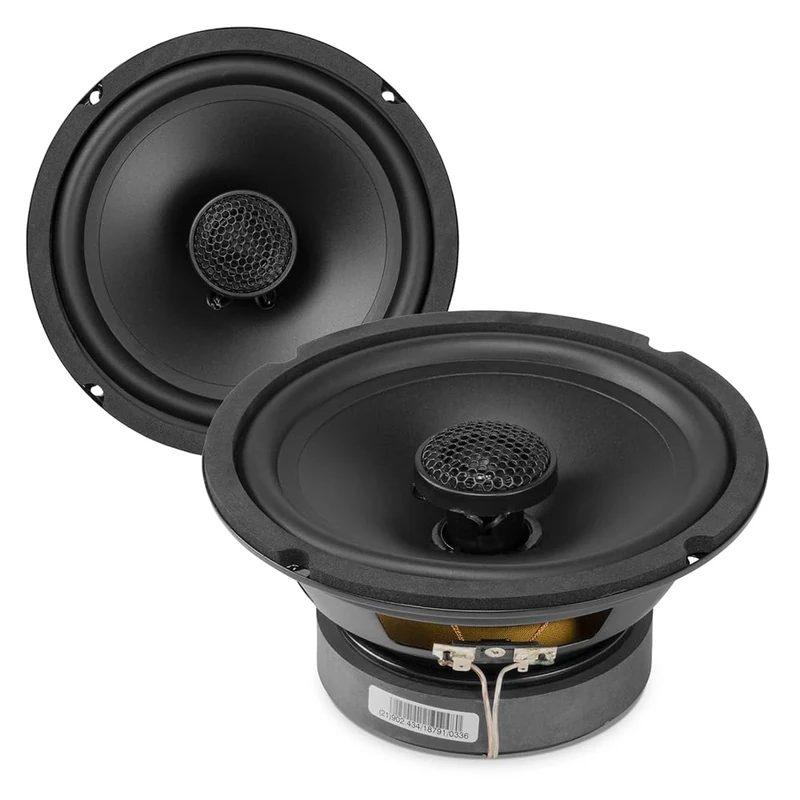 VONYX 2x WSC16 6.5-Inch Coaxial Replacement Speaker Drivers - 125W RMS, 8 Ohms, Midbass Audio Upgrade with Silk Dome Tweeter for Hi-Fi and Home Sound Systems