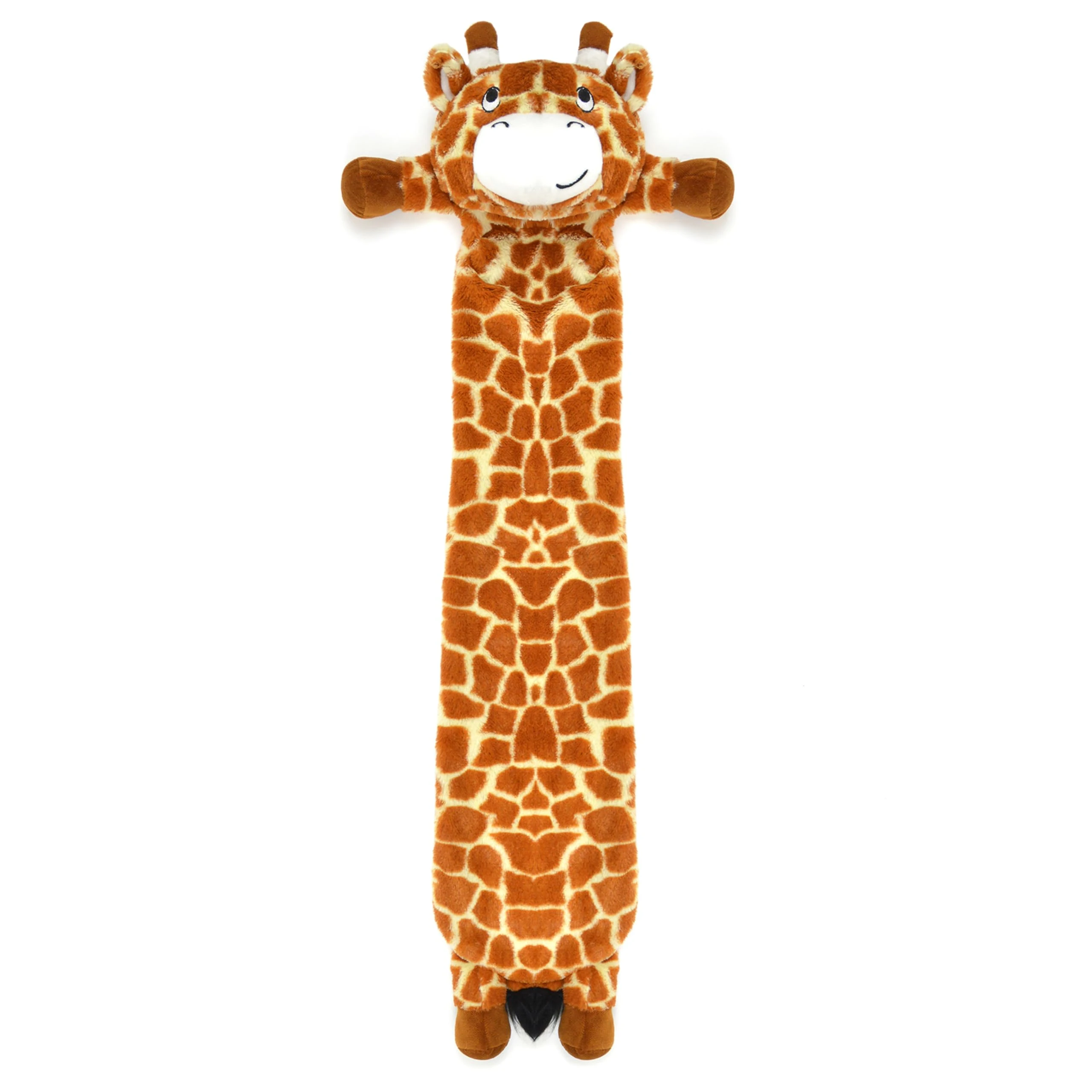 Olivia Rocco Extra Long Hot Water Bottle with Super Soft Unicorn Pug Cover 72 cm Thermotherapy 2L Pure Natural Rubber Winter Gift (Giraffe)