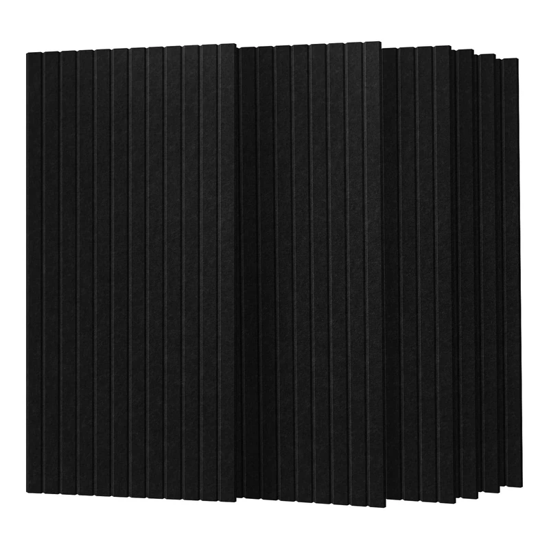 UMIACOUSTICS 6 Packs Acoustic Panel,47.2 x 23.6 Inches Decorative Sound Proof Panel for Office,Home Theater,Studio ,Black