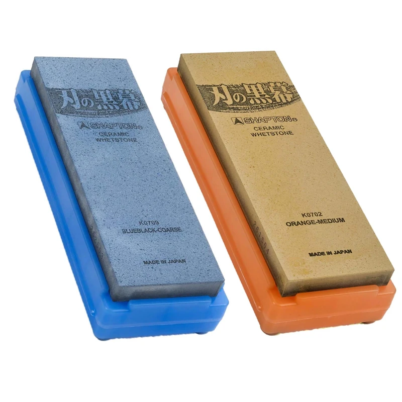 SHAPTON Ha No Kuromaku Ceramic Whetstone Rough Grit (#320) + Medium Grit (#1000)