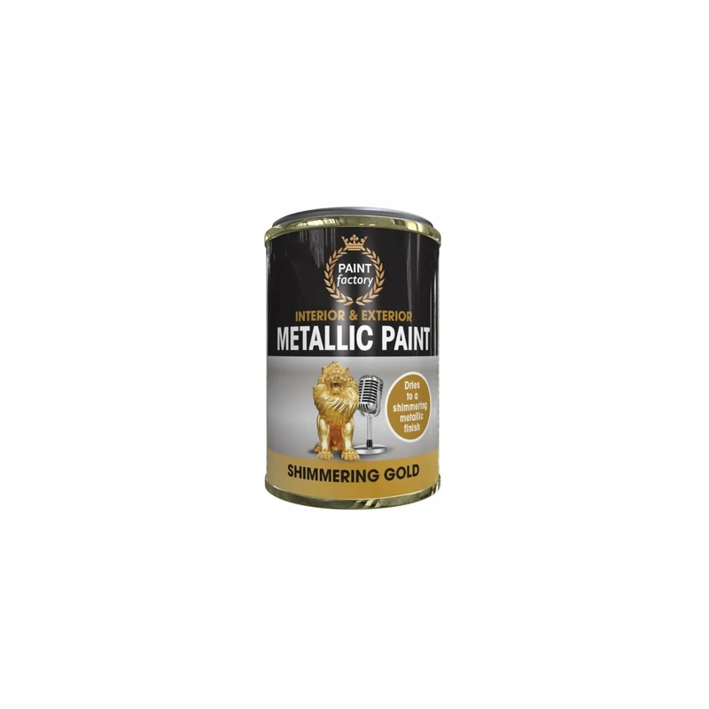 PNJB Shimmering Gold Metallic Paint, Exterior And Interior, Ideal For Metal, Wood, And Concrete, Quick Drying, Long Lasting, 300ml, (1pcs)