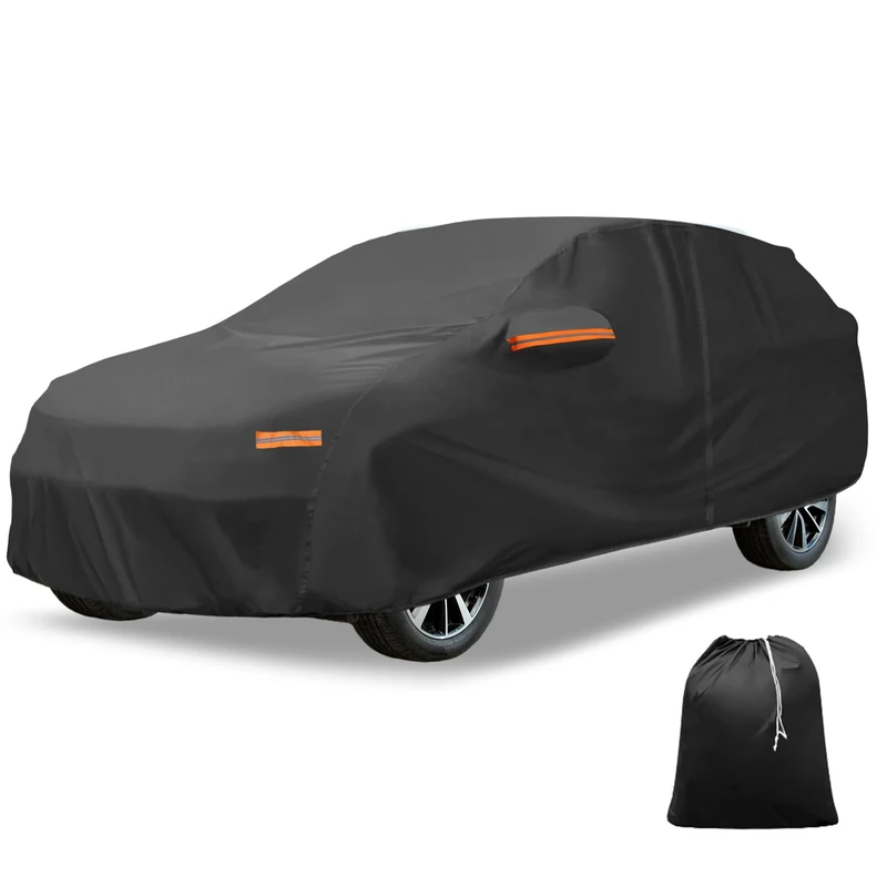 X AUTOHAUX Car Cover Outdoor Waterproof Sun Rain Snow Hail Protection with Left Side Zipper Aluminum Film for Honda CR-V
