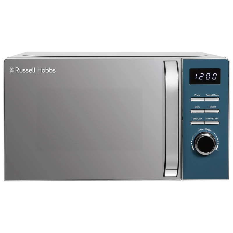 Russell Hobbs Ocean Blue Digital Microwave 20 Litre 800W Solo Digital with 5 Power Levels, Defrost Function & Easy Clean, 60 Minute Timer, 8 Auto-Cook Menus, RHMD832OB
