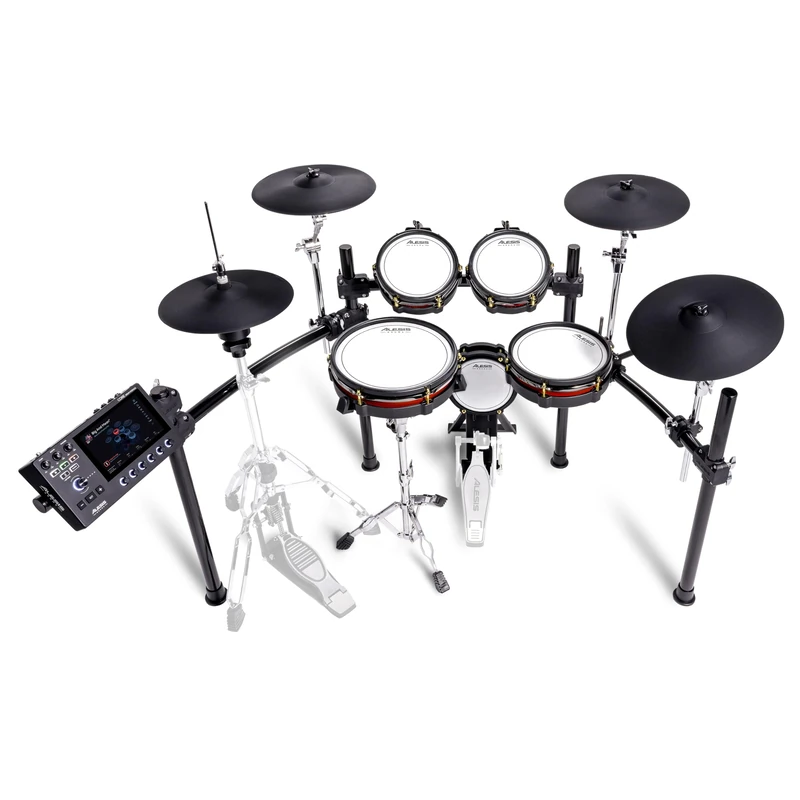 Alesis Strata Core Electric Drum Kit with Touchscreen, Triple Zone Cymbals, Active Magnetic Hi-Hat, Dual Zone Mesh Heads, 8" Kick, 144K Multi-Channel Samples