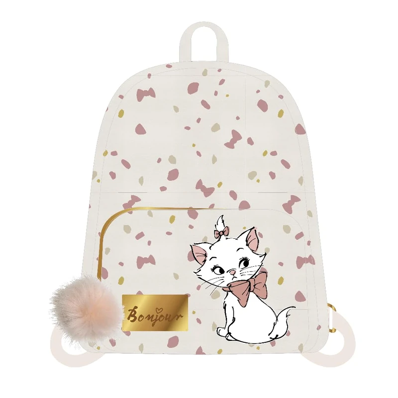 Cerdá Disney The Aristocats Backpack – Faux Leather – Marie Design, Beige and Pink, White, One Size, Casual, white, Taille unique, Casual