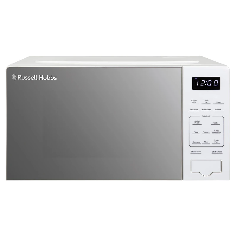 Russell Hobbs Touch Control Digital Solo Microwave 20L 800W with 10 Power Levels, 6 Auto Cook Menus, Defrost Control, Clock & Timer RHMT2005-M