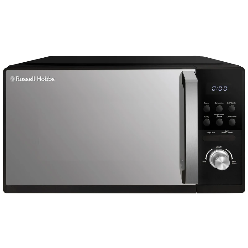 Russell Hobbs 25L 4-in-1 Digital Combination Microwave with Air Fryer Function, 10 Auto-Cook Settings, 900W with 5 Power Levels & 9 Air Fryer Function, Easy to Use, Defrost Setting, Black, RHMAF2504B