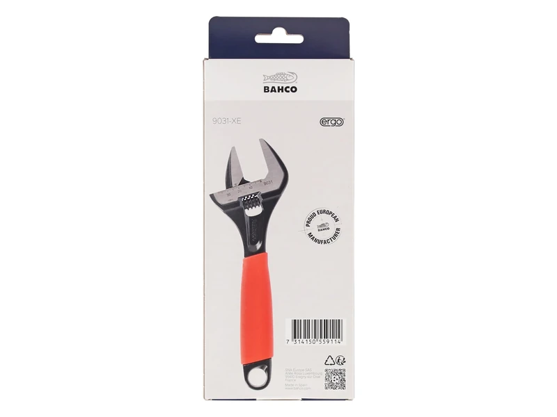 Bahco 9031-XE Ergo Adjustable Wrench 8" Extra Wide Opening 38mm - Limited Edition Christmas