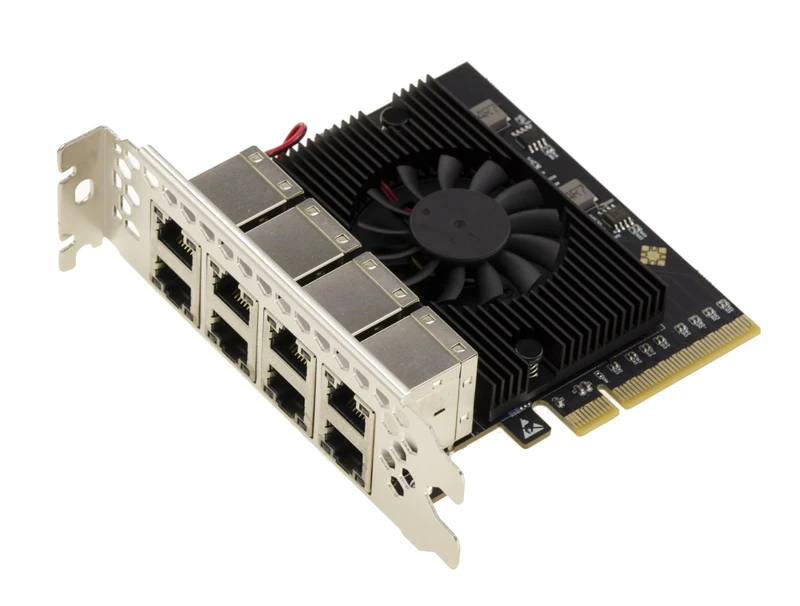 KALEA-INFORMATIQUE PCIe 8 Port RJ45 Gigabit LAN Ethernet 10 100 1000Mbps 1G Network Controller Card with REALTEK RTL8111H Chipset - Image 1