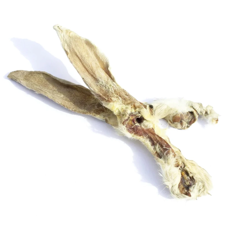 Pure & Natural Rabbits Ears with Fur for Dogs 5kg - Natural Dog Chews, Grain Free Dog Treats Natural, Hairy Rabbit Ears for Dogs, Bulk Dog Treats Sensitive Stomach