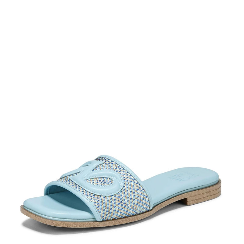 Naturalizer Women's Genevieve2 Flat Sandal, Angel Blue, Wide Fit, UK 6