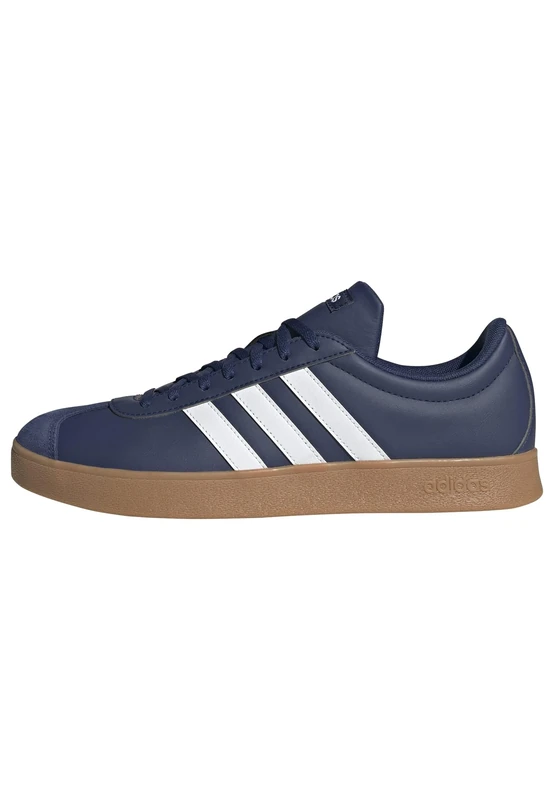 adidas Men's VL Court Base Shoes, Dark Blue/FTWR white/GUM10, 11.5 UK