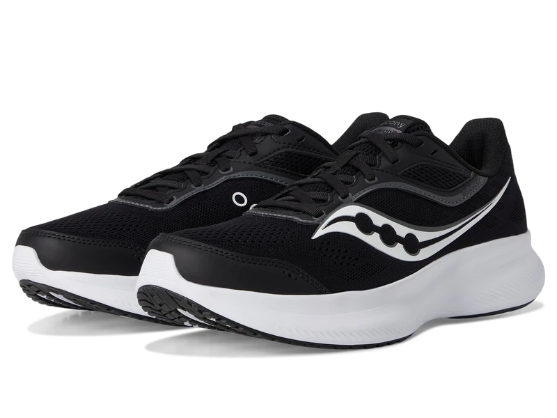 Saucony Men's Cohesion 18 Sneaker Trainer Shoe Black/White, 9