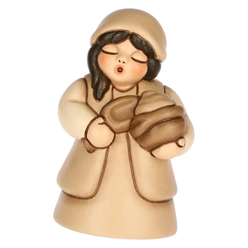THUN - Vendor of Beige Ceramic Spices, 4.8 x 4.5 cm, Height 8 cm, Classic Nativity Collection