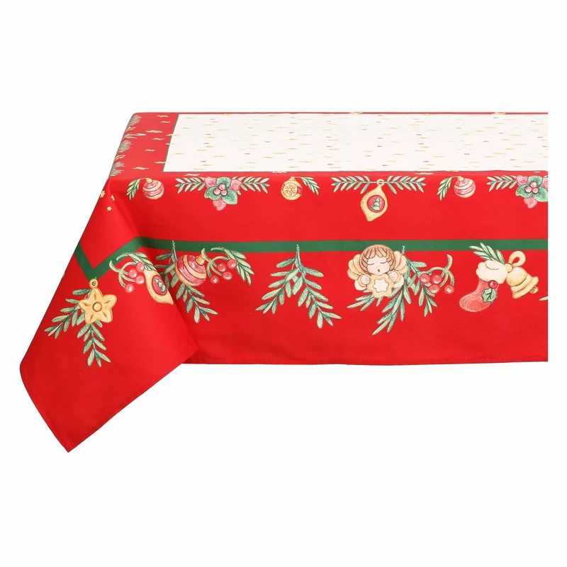 THUN - 12 Seater Cotton Tablecloth 140 x 250 cm Christmas Surprises Collection