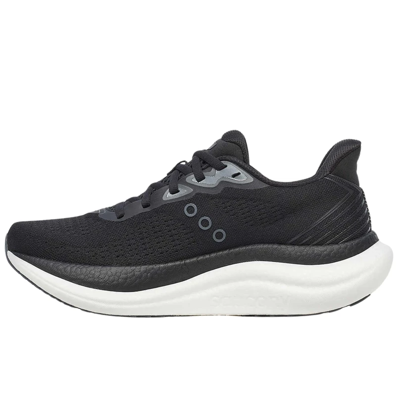 Saucony Women's Triumph 23 Sneaker, Black/White, 5 UK