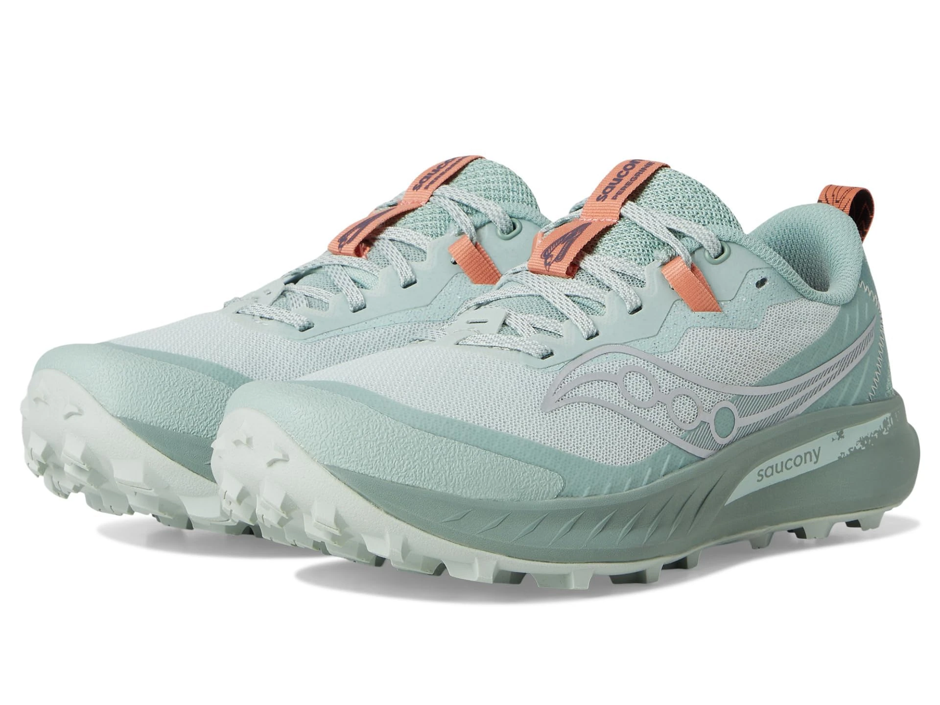 Saucony Women's Peregrine 15 Sneaker, Mist/Aloe, 3.5 UK