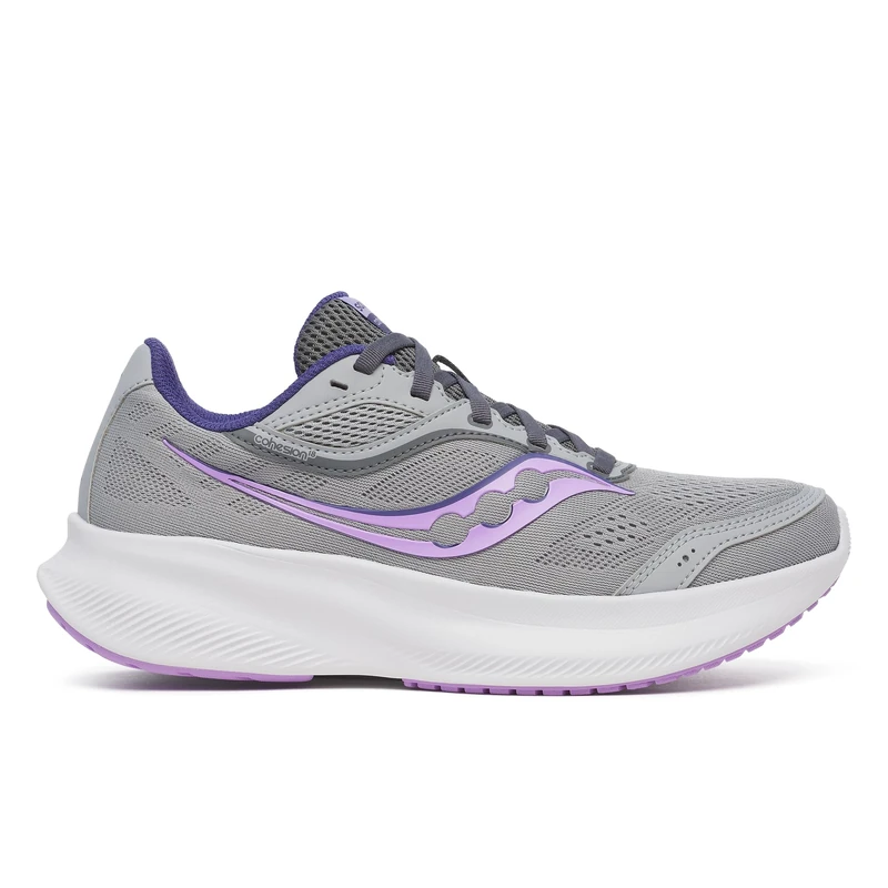 Saucony Women's Cohesion 18 Sneaker, Fossil/Crocus, 7.5 UK