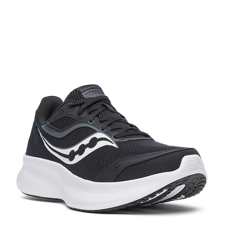 Saucony Men's Cohesion 18 Sneaker Trainer Shoe Black/White, 11.5
