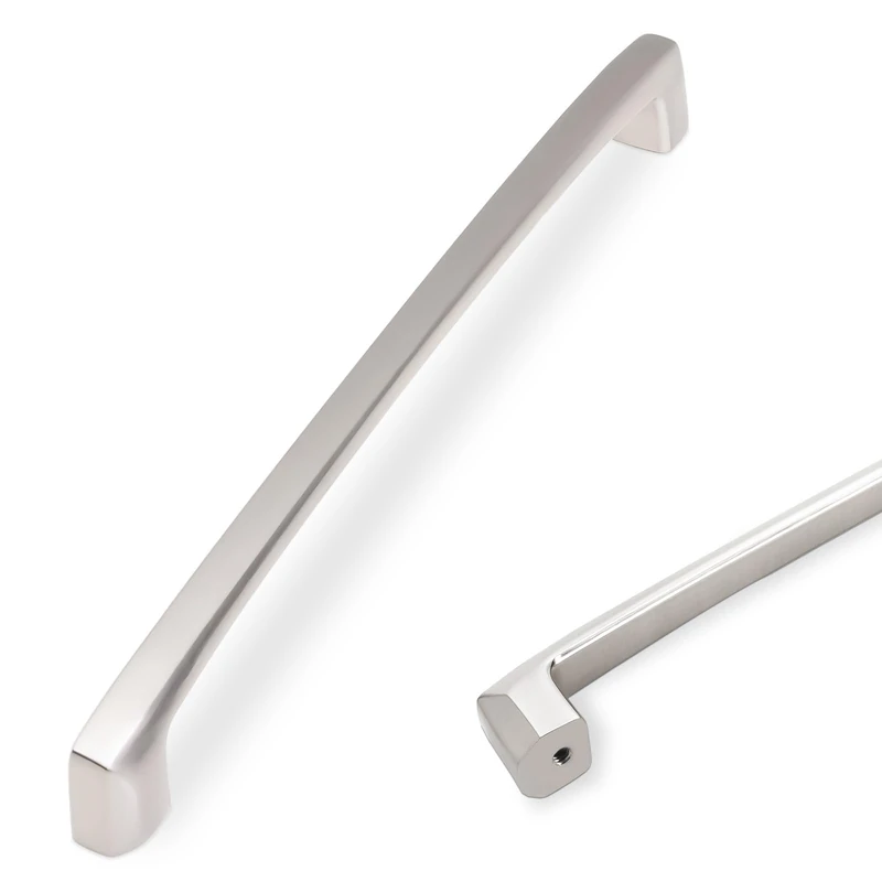 COTYKILEY 10 Pack 12.6 Inch(320mm) Brushed Satin Nickel Kitchen Cabinet Handles Silver Cabinet Pulls Cabinet Door Handles Kitchen Cabinet Hardware Cupboard Drawer Pulls Dresser Handles