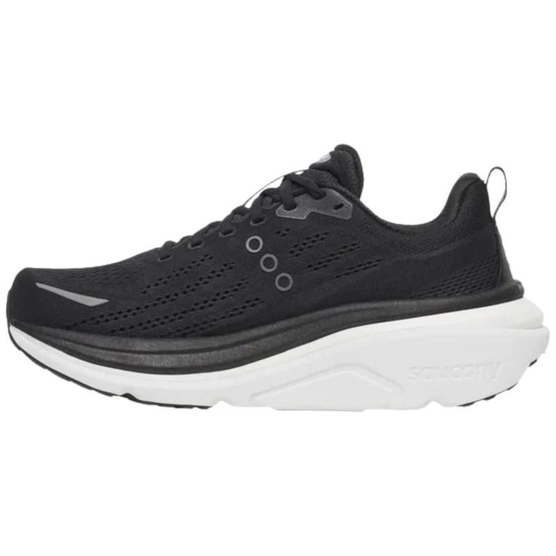 Saucony Men's Hurricane 25 Sneaker, Black/White, 8.5 UK