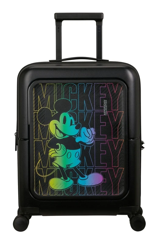 American Tourister Dashpop Disney - Spinner S, Expandable Cabin Luggage, 55 cm, 41/47 L, Multicolour (Mickey Neon Gradient)