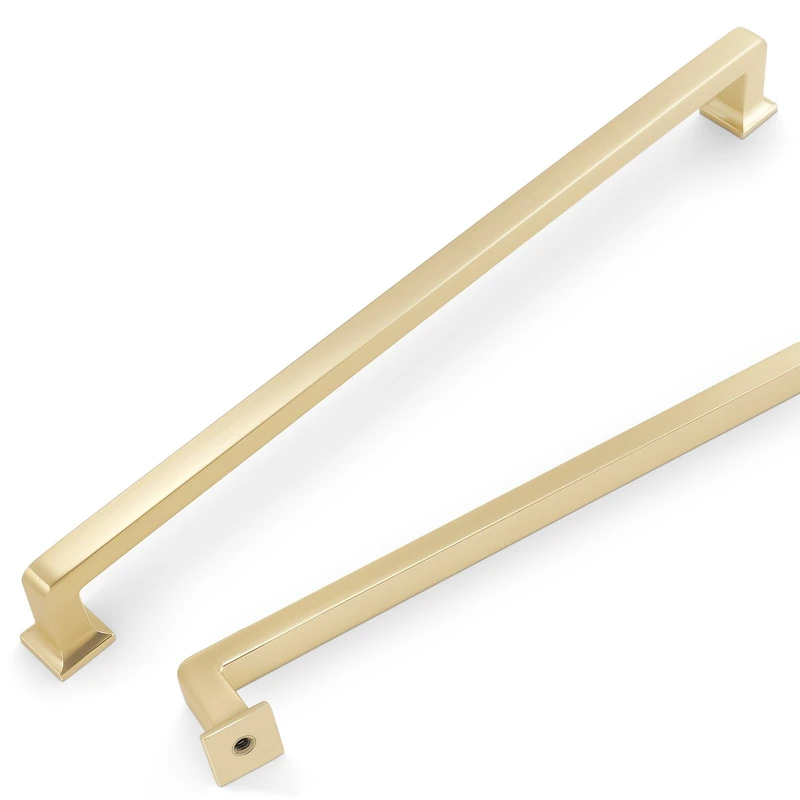 COTYKILEY 10 Pack 12.6 Inch(320mm) Brushed Brass Cabinet Handles Gold Kitchen Cabinet Pulls Cabinet Door Handles Kitchen Cabinet Hardware Cupboard Drawer Pulls Dresser Handles
