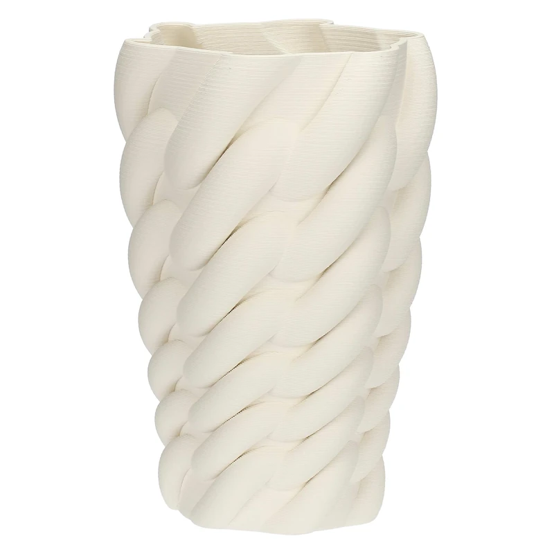 rituali domestici - Deco Intreccio L Ceramic Vase, 24 x 24 cm, Depth 38 cm, Trama Collection