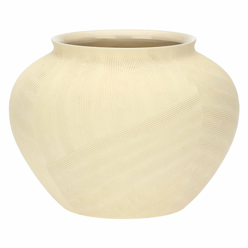 rituali domestici - Sulledune Collection L Ceramic Vase, 28.5 x 28.5 cm, Depth 22 cm - Image 1