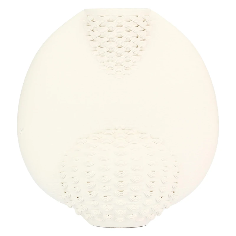 rituali domestici - Deco Sfera White Porcelain Vase, 21 x 12 cm, Depth 36 cm, Amaglia Collection
