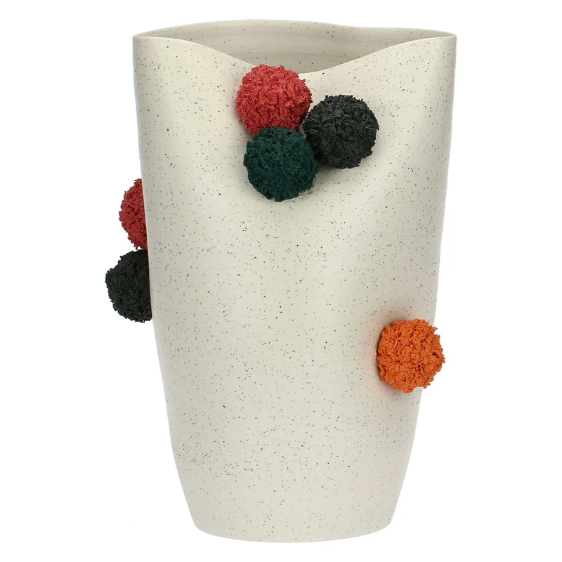 rituali domestici - Pompompon Collection M Ceramic Vase, 21 x 20 cm, Depth 35 cm