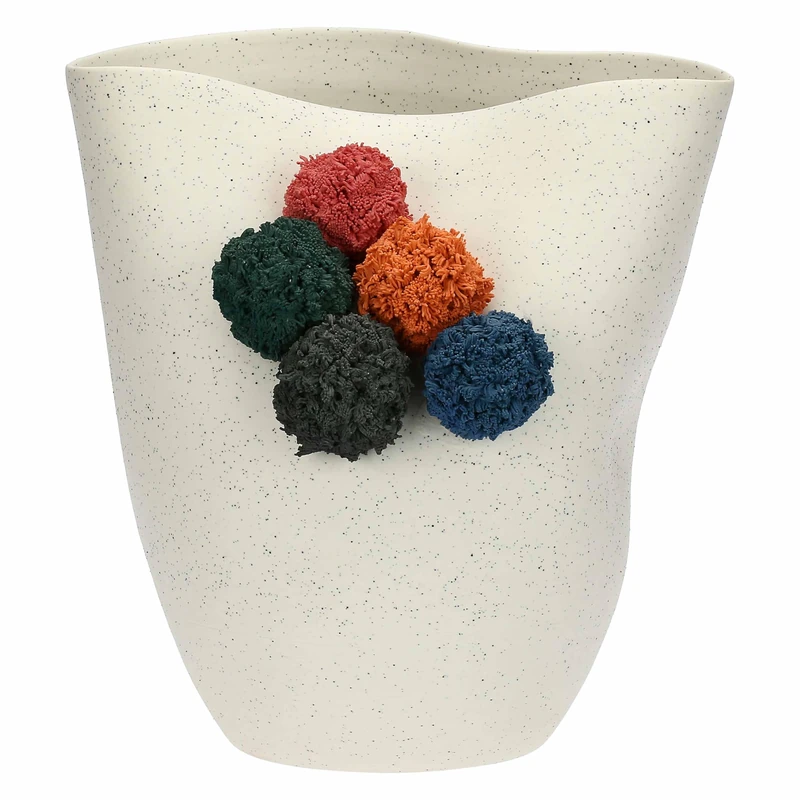 rituali domestici - Pompompon Collection S Ceramic Vase, 25 x 19 cm, Depth 28 cm