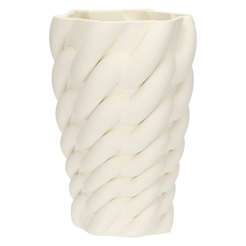 rituali domestici - Deco Intreccio M Ceramic Vase, 18 x 18 cm, Depth 28 cm, Trama Collection