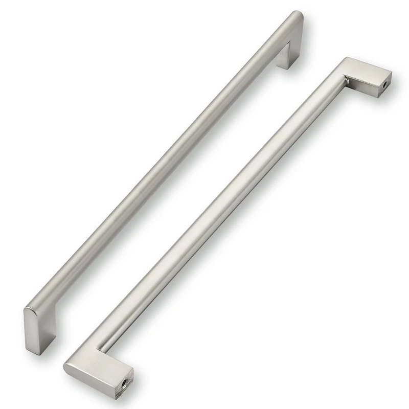 khtumeware 12 Inch Hole Center 6 Pack,Brushed Nickel Cabinet Pulls Heavy Duty Solid Satin Nickel Kitchen Drawer Handle Antique Cabinet Hardware for Bathroom, Drawer, Cabinet