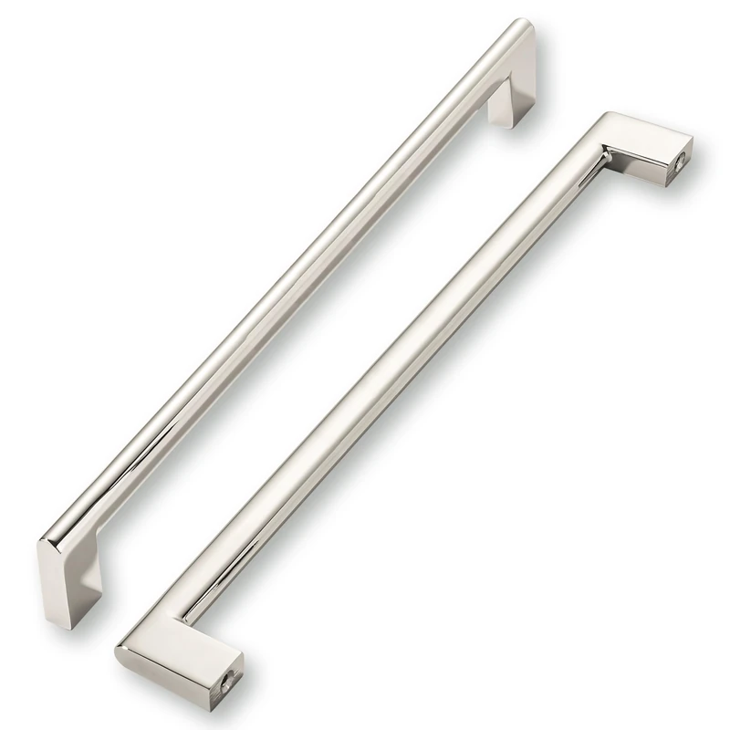 khtumeware 12 Inch Hole Center 6 Pack Polished Nickel Cabinet Pulls Heavy Duty Solid Kitchen Drawer Handle, Hardware for Bathroom, Drawer, Cabinet, Door Cabinet