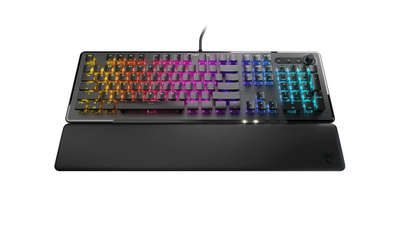 Turtle Beach Vulcan II Mechanical PC Gaming Keyboard, Tactile Titan II Switch, Illuminated Keys, Removable Wrist Rest, DE Layout