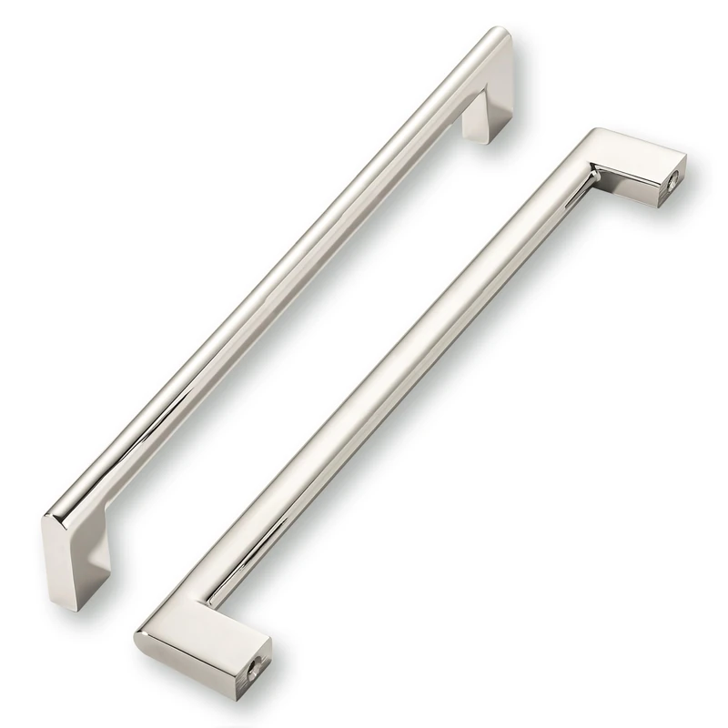 khtumeware 10 Inch Hole Center 6 Pack Polished Nickel Cabinet Pulls Heavy Duty Solid Kitchen Drawer Handle, Hardware for Bathroom, Drawer, Cabinet, Door Cabinet