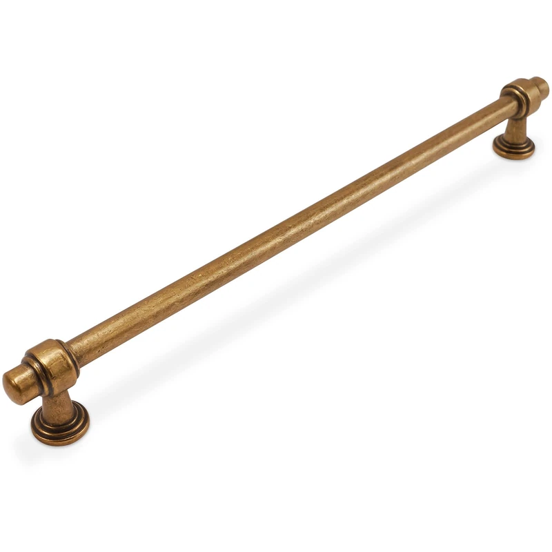 POVEFONK 10 Pack 12-3/5 inch(320mm) Antique Brass Kitchen Cabinet Handles Cabinet Pulls Vintage Drawer Pulls Aged Gold Bronze Kitchen Cabinet Hardware Kitchen Handles
